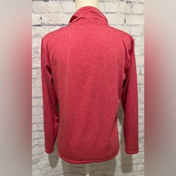 Champion Womens XL Long Sleeve Quarter Zip Up Mock Neck Athletic Shirt Pink - Picture 5 of 7